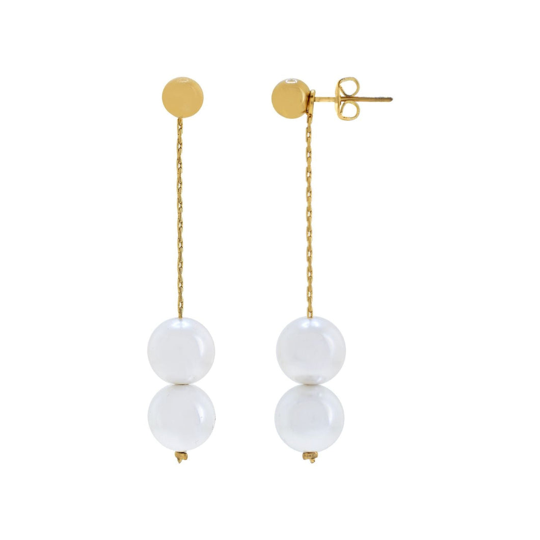 'VEGA' Earrings -Pearl-