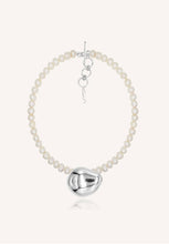 Load image into Gallery viewer, JASMINE PEARL NECKLACE SILVER
