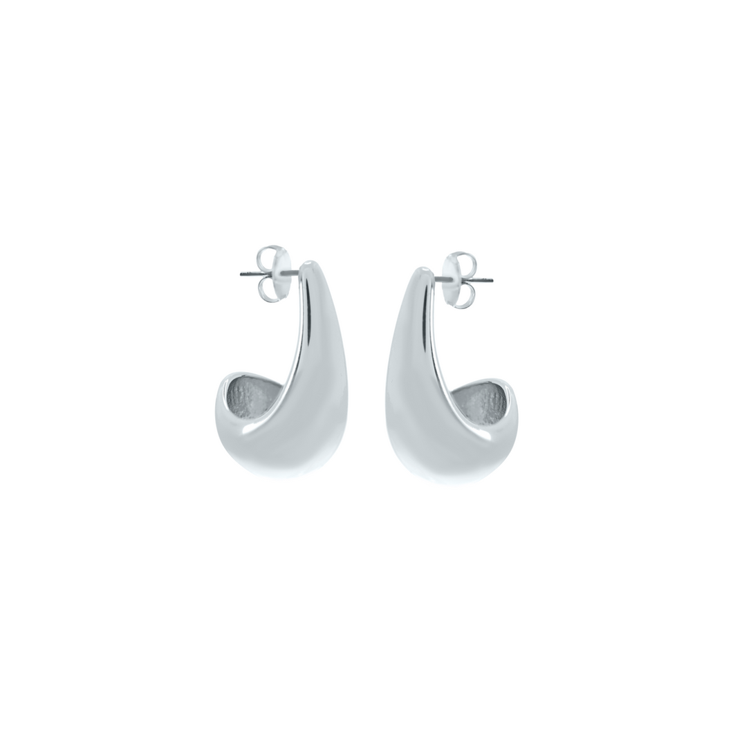 'PENSIVE' Earrings -Silver Small-