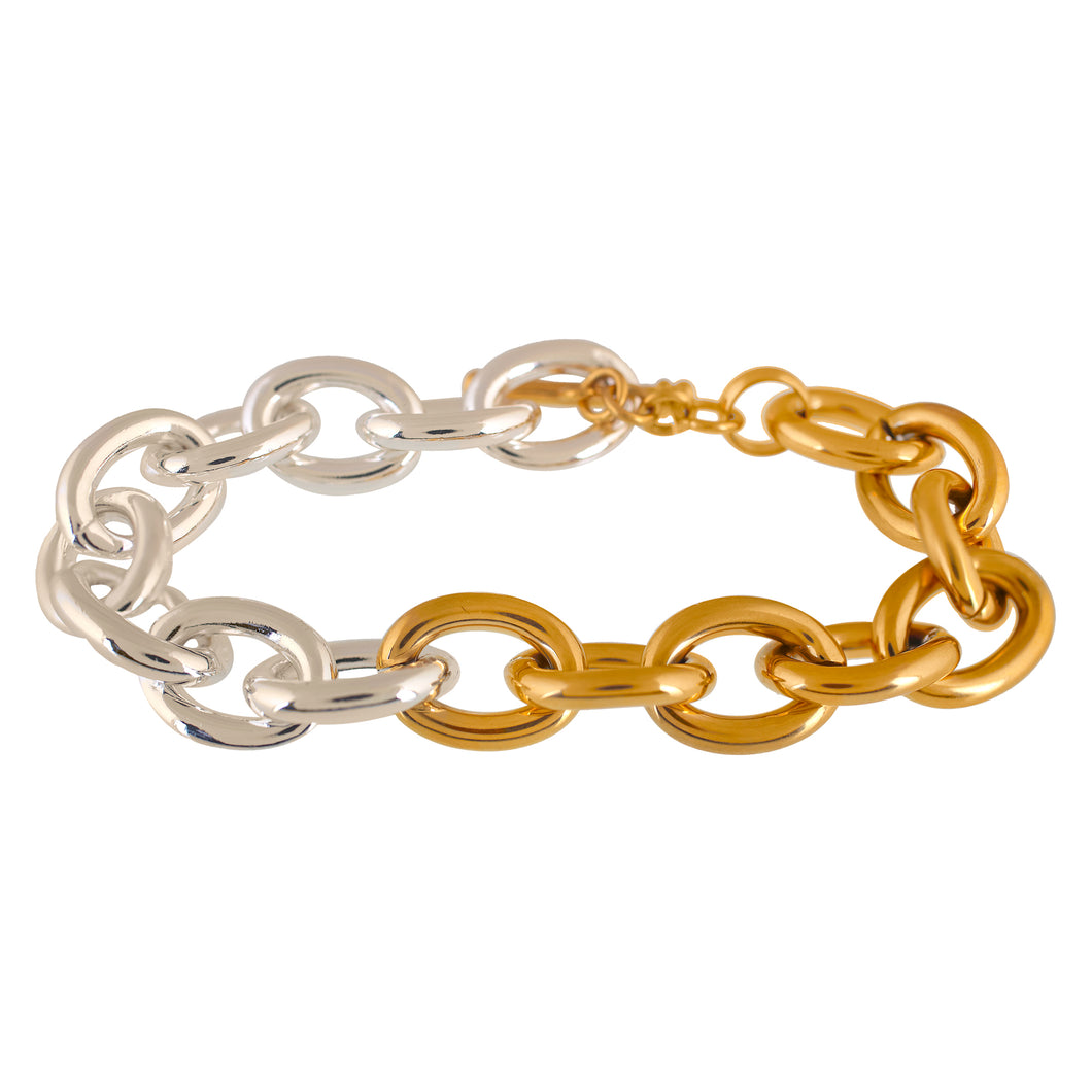 ‘CONNECTION’ Two tone Bracelet