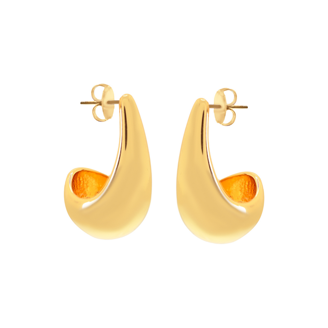 'PENSIVE' Earrings -Gold Medium