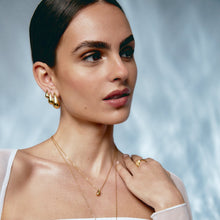 Load image into Gallery viewer, &#39;PENSIVE&#39; Earrings -Gold Large- - Ibiza Passion
